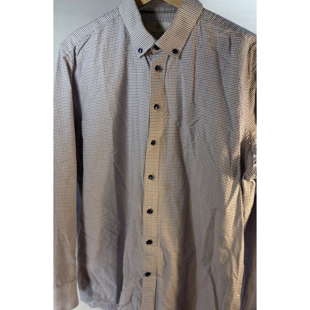 Christian Lacroix Contemporary Fit Dress Shirt Men M 16.5 Plaid Button Down